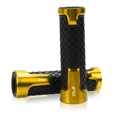 EGEIRA 7/8 Motorcycle Grips 7/8" 22mm Motorcycle Handle Bar Handlebar Grips for KYMCO XCITING S400 250 300 400 500 Xciting300 Xciting400 Xciting500 (Color : Gold)