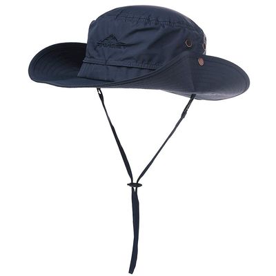 Comhats UPF 50 Sun Hats Wide Brim Summer Safari Hat Fishing Hiking Boonie Hats for Men Waterproof Navy Blue Small Medium