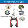Fish Pliers Ergonomics Anti-slip High-strength Multifunctional Cut Fishing Line Fishing Tied Hooks Pliers Angling Equipment (Color : Blue) view 2