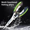 Fish Pliers Ergonomics Anti-slip High-strength Multifunctional Cut Fishing Line Fishing Tied Hooks Pliers Angling Equipment (Color : Blue) view 3
