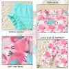 3 Month Baby Girl Long Sleeve Swimsuit Two Piece Rash Guard Set Infant Flamingo Bathing Suit with Hat Swimming Beach Wear 3-6 Months view 3