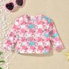 3 Month Baby Girl Long Sleeve Swimsuit Two Piece Rash Guard Set Infant Flamingo Bathing Suit with Hat Swimming Beach Wear 3-6 Months view 4