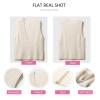 Blostirno Women's Sweater Vest V Neck Knit Pullover Vests Trendy Solid Knitwear Sleeveless Sweaters Tops(White L) view 4