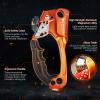 50KN Rescue Figure 8 Descender High Strength Aluminum Alloy Hand Ascender with Ergonomic Rubber Handle Strong Rappelling Gear Equipment for Rock Climbing Tree Arborist Rescue Mountaineering Caving view 4