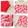 HINTINA 3 Month Baby Girl Long Sleeve Swimsuit Two Piece Rash Guard Set Infant Strawberry Bathing Suit with Hat Swimming Beach Wear 3-6 Months view 3
