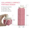 BEAUTAIL Collapsible Water Bottles 20.6oz, Silicone Foldable Portable Travel Water Bottle, BPA-Free, Leakproof Reusable for Traveling Camping Hiking Cycling Yoga Sports Outdoor, 1 Pack (Pink) view 3