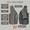 Rounded IWB Holster Fits: CZ Shadow 2 Compact Holster - RH - Carbon Fiber Black Kydex - Concealment Express - American Made view 3