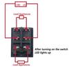 Ganasome 2 Pcs KCD4 Rocker Switch - 6 Pin DPDT 2 Position, AC 250V 10A 125V 16A, Green Light for Car, Motorcycle & Boat view 2