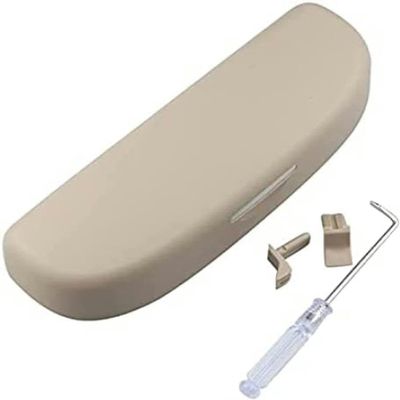 AWENGL Car Sunglasses Holder Glasses Case Storage Boxfor Honda HRV HR-V Vezel 2015-2021 Sunglasses Holder Glasses Case, Beige