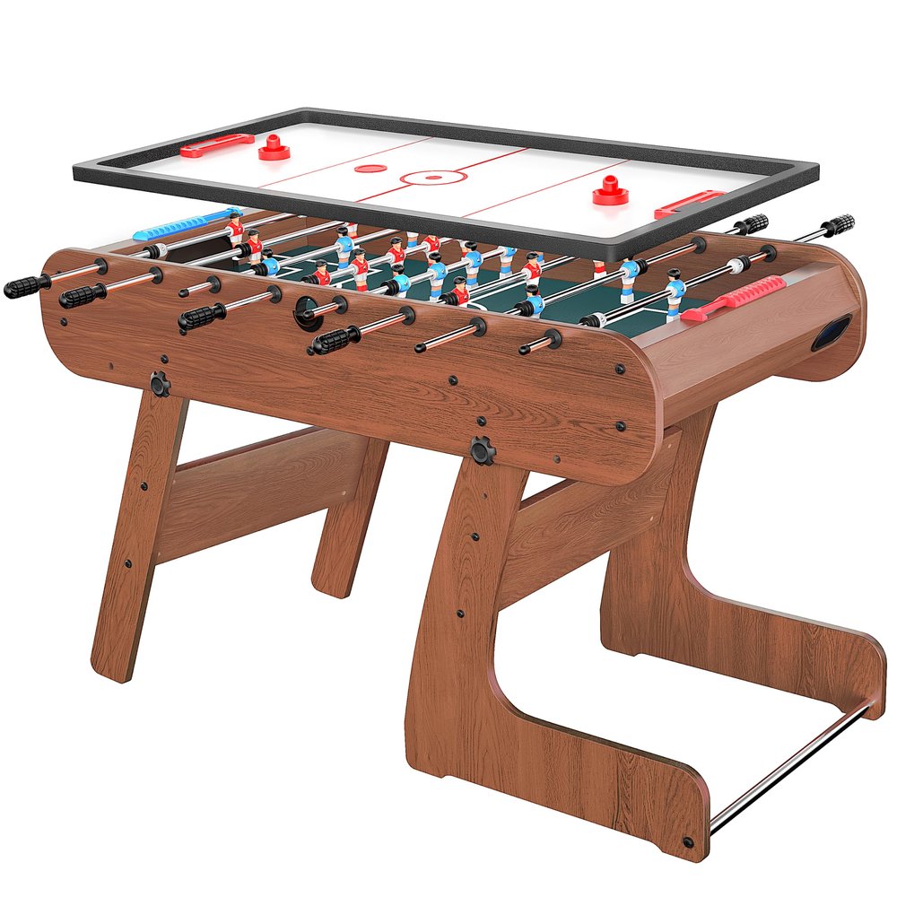 FIZITI 2-in-1 Multi Game Table, 53.5" Foosball Table, Air Hockey Table for Adult and Kids- Indoor Entertainment Center for Family Fun, Party