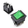GANASOME 2 Pcs KCD4 Rocker Switch - 6 Pin DPDT 2 Position, AC 250V 10A 125V 16A, Green Light for Car, Motorcycle & Boat view 2
