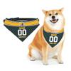 Personalized Green Bay Dog Bandana, Custom Name and Number Dog Scarf, Customize Adjustable Pet Bandana Gifts for Small Medium Pet Dog Cat 2 Side Printing view 1