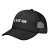 NineFit Basics I Eat Ass Trucker Hats Sun Hats Mesh UV Protection for Outdoor Sports Cap Black view 2