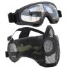 Yzpacc Airsoft Mask with Goggles, Foldable Half Face Airsoft Mesh Mask with Ear Protection for Paintball Shooting Cosplay CS Game view 1