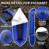 JUSTOOP Lightweight Packrafts, TPU Inflatable Kayak for Flat Water Rafting Camping Trip/Fishing/Water Adventures, Blue, 1 Person Packraft, 330lb Weight Capacity view 3