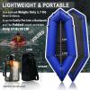 JUSTOOP Lightweight Packrafts, TPU Inflatable Kayak for Flat Water Rafting Camping Trip/Fishing/Water Adventures, Blue, 1 Person Packraft, 330lb Weight Capacity view 4