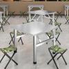 zxhrybh Folding Camping Table, Stainless Steel Camp Table/Dining Table/Camping Table, for Kitchen, Dining Room, Outdoor (Size : 23.6x21.6in/60x55cm) view 4