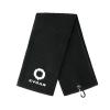 ZYDAR Golf Towel for Golf Bags with Carabiner Clip,Premium Microfiber Waffle Pattern, Large, Black view 1