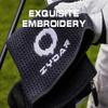 ZYDAR Golf Towel for Golf Bags with Carabiner Clip,Premium Microfiber Waffle Pattern, Large, Black view 4