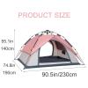 Pop Up Tent, Family Tent for 4 Person, Portable Instant Tent, Waterproof Windproof for Camping Hiking Mountaineering(Off-White) view 2