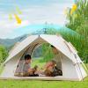 Pop Up Tent, Family Tent for 4 Person, Portable Instant Tent, Waterproof Windproof for Camping Hiking Mountaineering(Off-White) view 3
