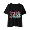 AIMAOMI Easter Day Prints Shirts Easter T-Shirt for Toddler Boys Girls Eggs Hunt Bunny Outfits Tractor Kids (Black, 10-12 Years)