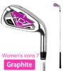 #7 Golf Club Iron for Men Women Beginners Golf Swing Practice with Graphite/Steel Shaft (Purple,with Graphite Shaft) view 2