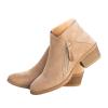 HINDOLA Ankle Boots for Women Casual Slip On Low Heel Chunky Stacked Heel Side Zipper Western Booties Dress Short Boots Shoes view 1