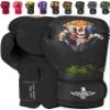 Exxact Sports Knockout Printed Youth Boxing Gloves for Kids (3-10 Years) with Padded Protection and Wrist Support, Durable Engineered Leather Kids Boxing Gloves for Boys and Girls (Leopard, 6OZ) view 1