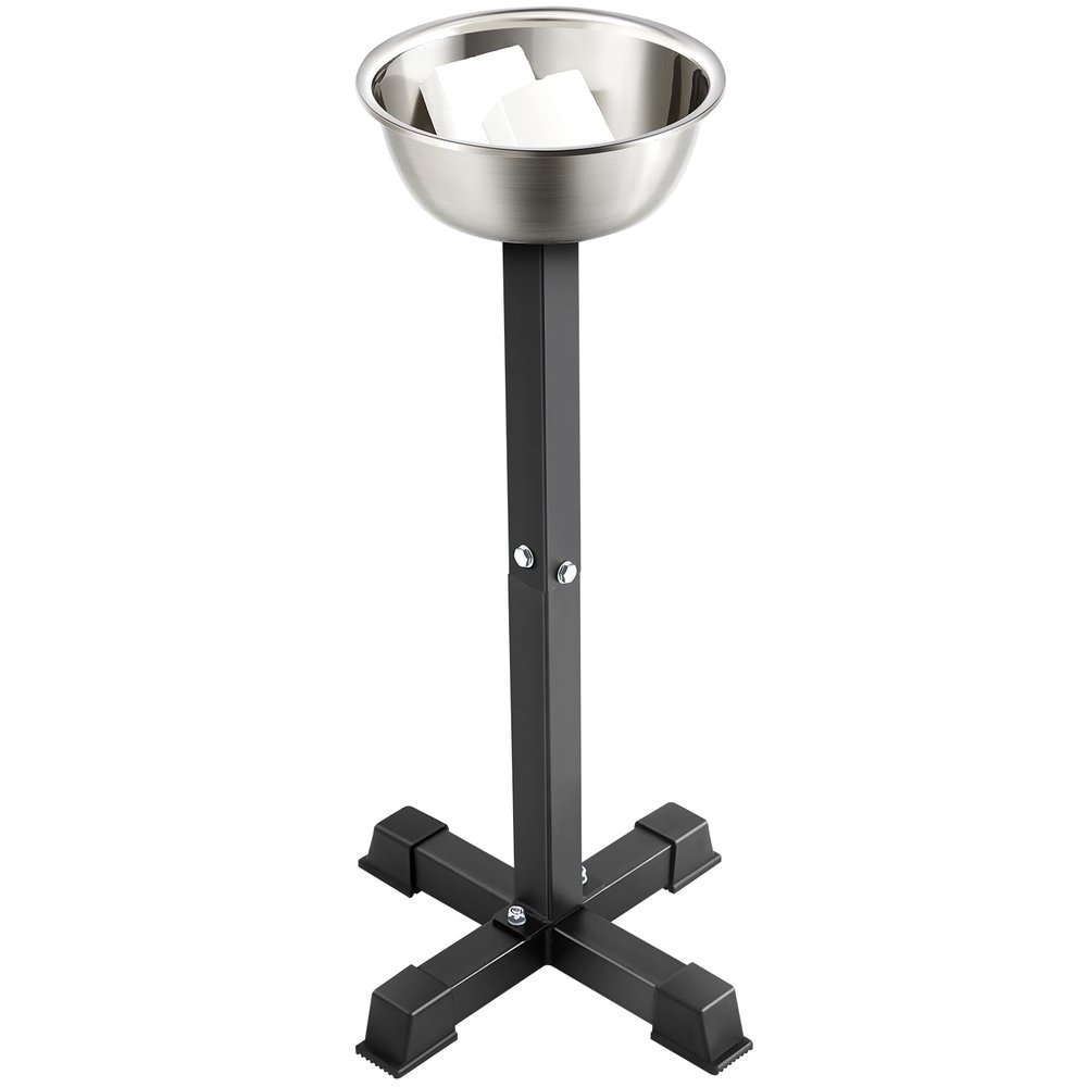 Gisafai 20 x 20 x 38 Inches Portable Gym Chalk Stand Stainless Steel Freestanding Holder with 23 x 7 Inches Bowl for Gymnastics Weight Lifting Climbing Sports Supplies Accessories