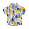 Baby Little Boys Button Down awaiian Shirts Short Sleeve Tropical Shirt Tops for Kids Toddlers (Yellow, 4-5 Years) view 1