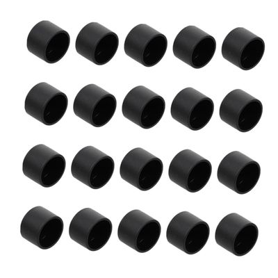 Sosoport 100pcs Foosball Table Feet Protectors Table Football Machine Caps Easy Installation Black Plastic for Standard Essential Foosball Accessories