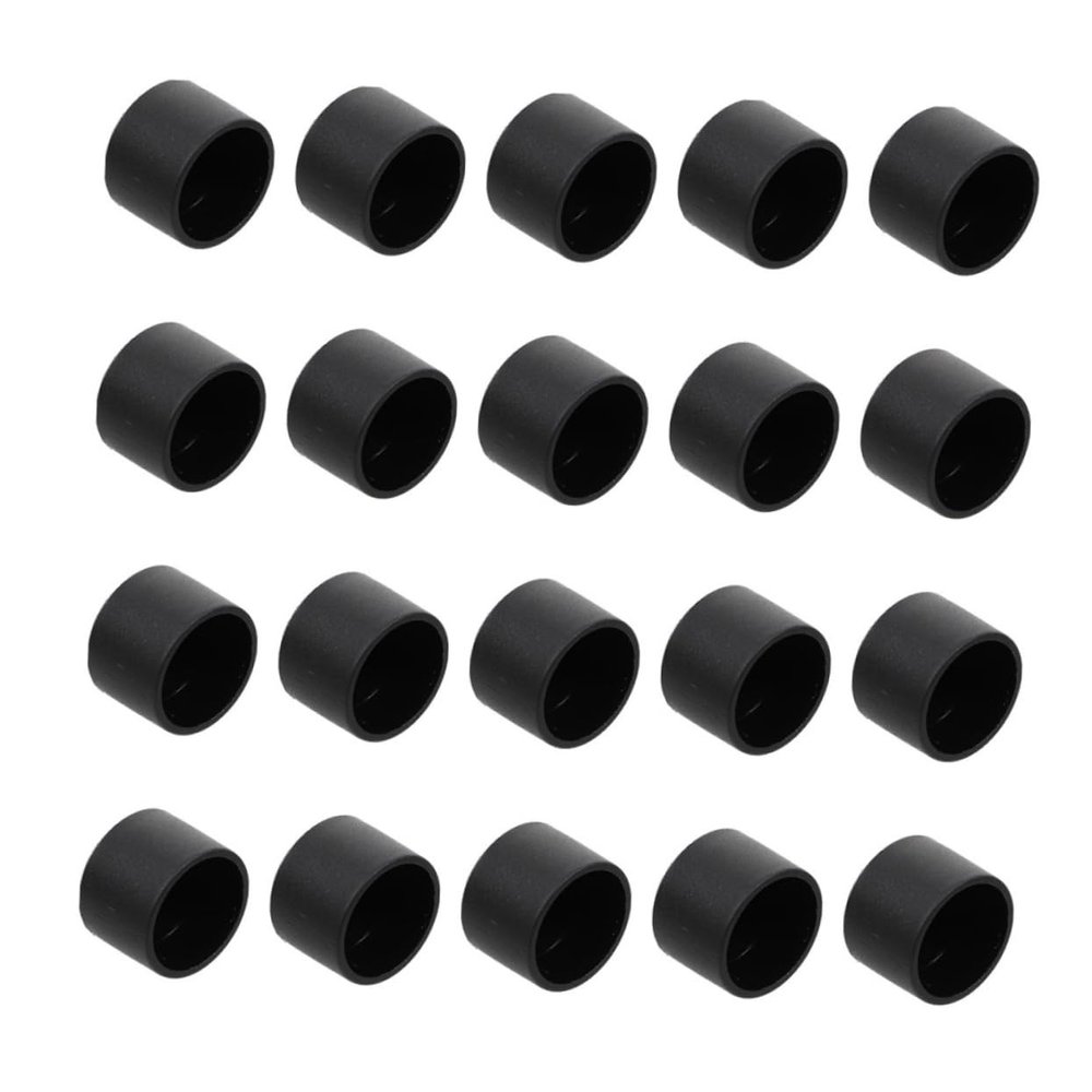 Sosoport 100pcs Foosball Table Feet Protectors Table Football Machine Caps Easy Installation Black Plastic for Standard Essential Foosball Accessories