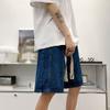 Men's Classic Drawstring Denim Short Male Loose Straight Leg Jean Shorts Pocket Versatile Half Jeans Short-Pants (Large,Dark Blue) view 3