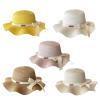 Children's Girls Panama Wide-Brim Floppy traw Sun-Hat Roll up Foldable Fedora Hat Summer Beach (Pink, 5-10 Years) view 3