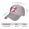 America Flag and Nepalese Flag Classic Baseball Caps,Adjustable Sandwich Cap, Gray Casquette Hats Outdoor Trucker Dad Hat-26 view 3