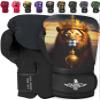 Exxact Sports Knockout Printed Youth Boxing Gloves for Kids (3-10 Years) with Padded Protection and Wrist Support, Durable Engineered Leather Kids Boxing Gloves for Boys and Girls (Lion, 4OZ) view 1