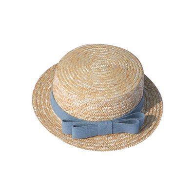 Little Girl Kids Summer traw Hat with Pompom Toddler Girls Wide Brim Floppy Beach Sun Hat Outdoor Sun (F, One Size)