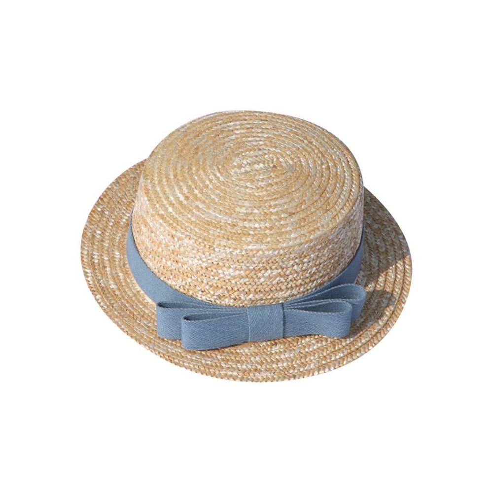 Little Girl Kids Summer traw Hat with Pompom Toddler Girls Wide Brim Floppy Beach Sun Hat Outdoor Sun (F, One Size)