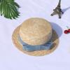 Little Girl Kids Summer traw Hat with Pompom Toddler Girls Wide Brim Floppy Beach Sun Hat Outdoor Sun (F, One Size) view 2