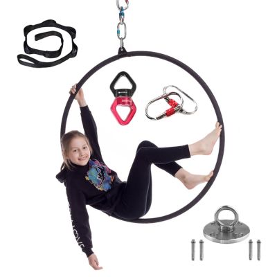 Aerial Hoop Rigging Kit, 2.6ft/2.8ft/3ft/3.1ft/3.3ft Lyra Hoop with Rigging Hardware, Stainless Steel Single Point Aerial Hoop for Dancing Studio/Acrobatics Performance/Circus, Loads 660LBS ( Color :
