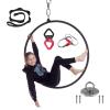 Aerial Hoop Rigging Kit, 2.6ft/2.8ft/3ft/3.1ft/3.3ft Lyra Hoop with Rigging Hardware, Stainless Steel Single Point Aerial Hoop for Dancing Studio/Acrobatics Performance/Circus, Loads 660LBS ( Color : view 1