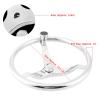 13~1/2in 25 Degree 3 Spoke Stainless Steel Boat Steering Wheel with Standard 3/4in Tapered Shaft,5/8in Nut Knob,for Boat, Yacht view 2