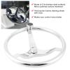 13~1/2in 25 Degree 3 Spoke Stainless Steel Boat Steering Wheel with Standard 3/4in Tapered Shaft,5/8in Nut Knob,for Boat, Yacht view 3