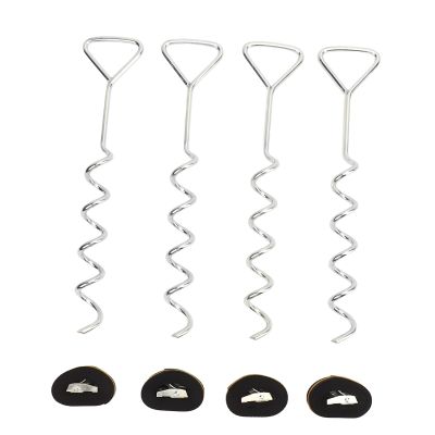 XHTLLO Trampoline Stakes, Heavy Duty Corkscrew Shape Steel Stakes Anchor Kit, Multipurpose Trampoline Anchor kit, Trampoline Anchors for Outdoor Trampoline