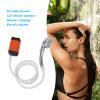 Rechargeable Portable Camping Shower, 3 Speed Outdoor Shower Pump(Orange) view 3