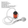 Rechargeable Portable Camping Shower, 3 Speed Outdoor Shower Pump(Orange) view 4