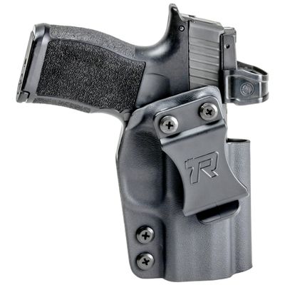 Rounded IWB Holster Fits: Stoeger STR-9MC Holster - RH - Black Kydex - Concealment Express - American Made