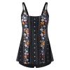 maisdgop Womens Tankini Bathing Suits High Waist Tummy Control Swimsuit Two Piece Swimsuits Tank Tops with Boyshort Swimwear view 3