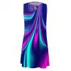 SMIDOW Women's & Girls 2024 Summer Boho Beach Dress Floral Print Short Sleeve Tshirt Dress Casual Loose Sundress Vacation Mini Dress Blue XL view 3